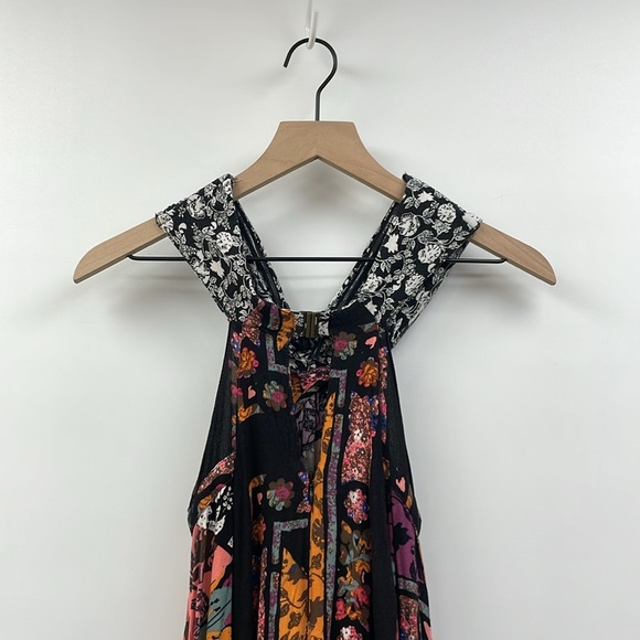 Free People California Love Floral Patchwork Bandeau Sleeveless Maxi Dress 2 - Picture 10 of 13